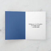 Christmas Snowman Scowling at a Rabbit カード (内部)