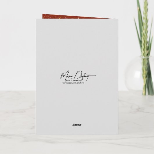 Christmas Snowman Shoveling Snow カード (裏面)