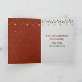 Christmas Snowman Shoveling Snow カード (内部)