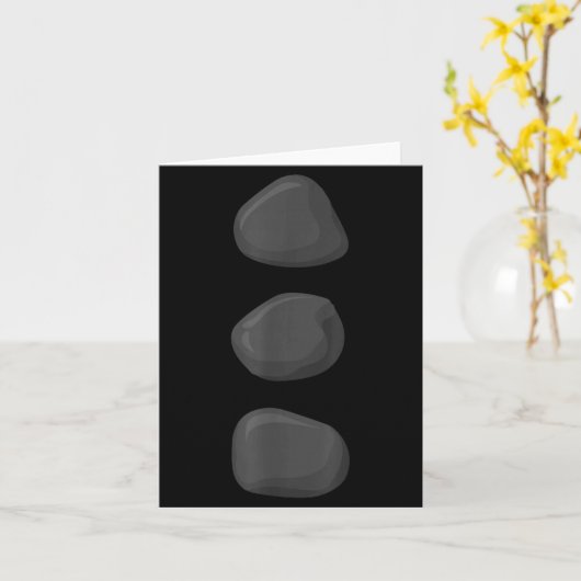 Christmas Snowman Three Black Buttons Xmas Costume カード (黄色い花)