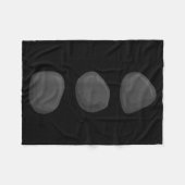 Christmas Snowman Three Black Buttons Xmas Costume フリースブランケット (正面(横))