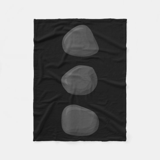 Christmas Snowman Three Black Buttons Xmas Costume フリースブランケット (正面)