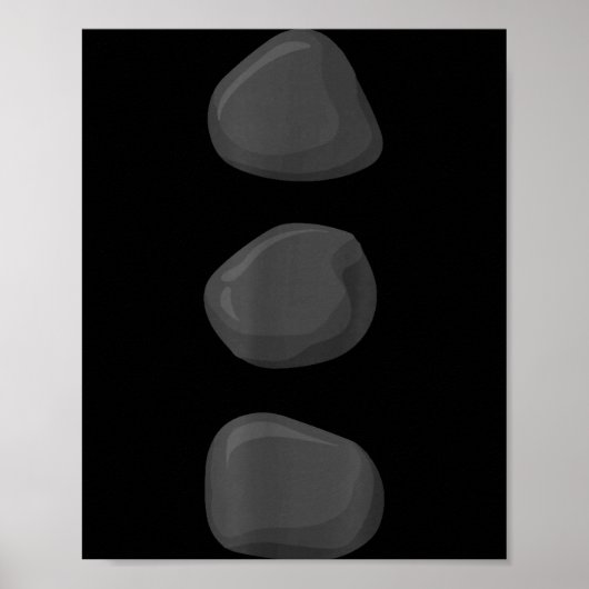 Christmas Snowman Three Black Buttons Xmas Costume ポスター (正面)