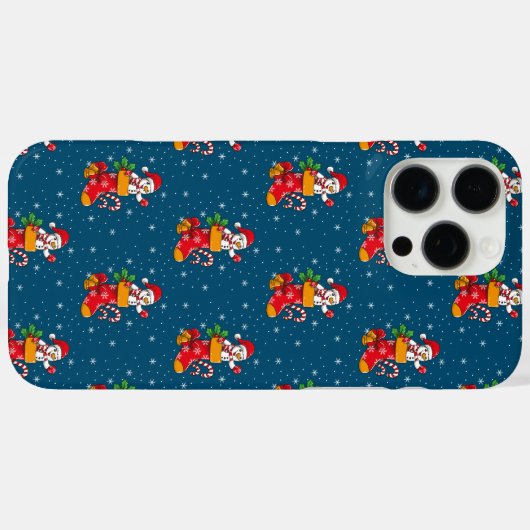 Christmas Snowman Whimsical Pattern Case-Mate iPhoneケース (裏面 (横))