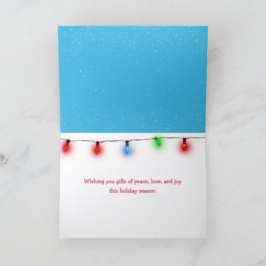 Christmas Snowman With JOY Text カード (内部)