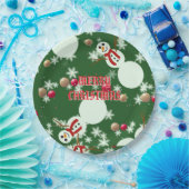 Christmas Snowmen  ペーパープレート (パーティー)