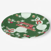 Christmas Snowmen  ペーパープレート (アングル)
