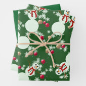 Christmas Snowmen ラッピングペーパーシート (インサイチュ)