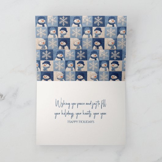 Christmas Snowmen and Snowflakes Quilt Pattern カード (内部)