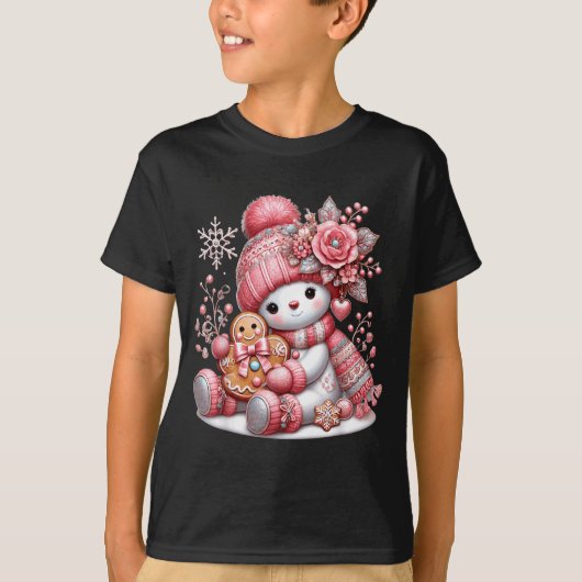 Christmas Snowperson Tシャツ (正面)