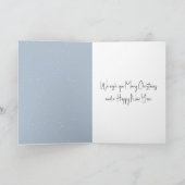 Christmas Snowy Owls On a Winter Branch カード (内部)