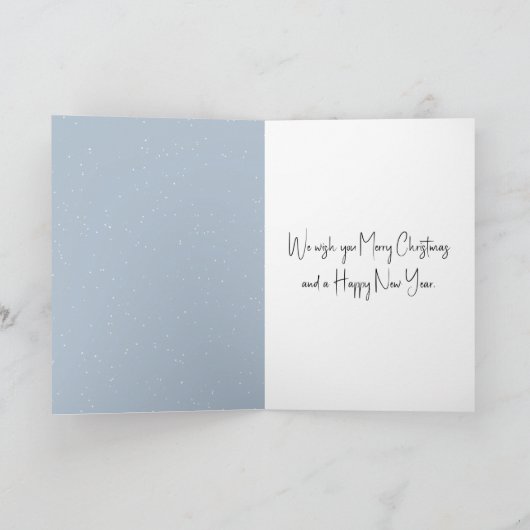 Christmas Snowy Owls On a Winter Branch カード (内部)