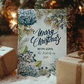 Christmas Snowy Pine Hydrangea シーズンカード