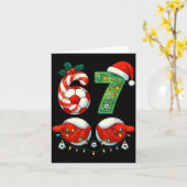 Christmas Soccer Drip Number 67 Boys Soccer Player カード (黄色い花)