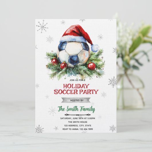 Christmas soccer party invitation 招待状 (スタンド正面)