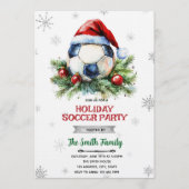Christmas soccer party invitation 招待状 (正面)