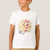 Christmas Soccer Player Candy Cane Tシャツ (正面)