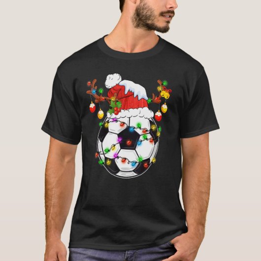 Christmas Soccer Snow Holiday Sport Lover Soccer P Tシャツ (正面)
