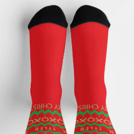 Christmas Socks Chevron Design ソックス