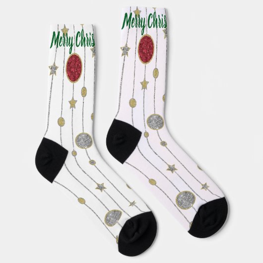 Christmas Socks Glitter Garland ソックス (右)