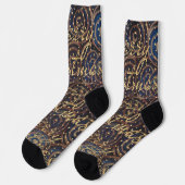 Christmas Socks Navy Swirls ソックス (左)