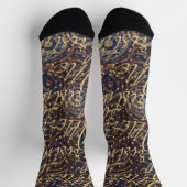 Christmas Socks Navy Swirls ソックス (上部)