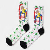 Christmas Socks Santa Darker ソックス (左)