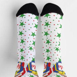 Christmas Socks Santa Darker ソックス