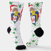 Christmas Socks Santa Darker ソックス (傾斜あり)