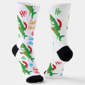 Christmas Socks Santa Shark ソックス (傾斜あり)