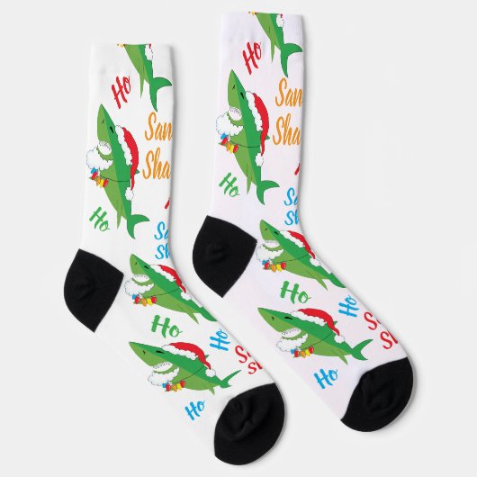 Christmas Socks Santa Shark ソックス (右)