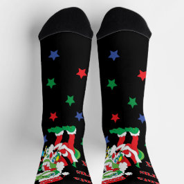 Christmas Socks TySantaSaurus Rex ソックス