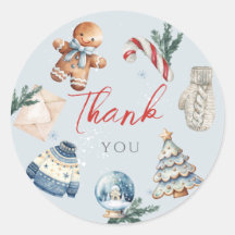 Christmas Soft Winter First Birthday Thank You