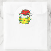 Christmas Softball  ラウンドシール (バッグ)