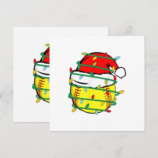 Christmas Softball  招待状 (正面/裏面)