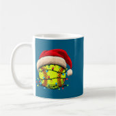 Christmas Softball Xmas Santa Srts Hat Mens Womens コーヒーマグカップ (左)