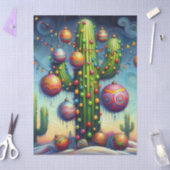 Christmas Southwest Saguaro Cactus Decoupage 薄葉紙 (クラフト)