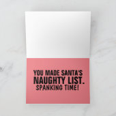 Christmas spanking retro greeting card カード (内部)