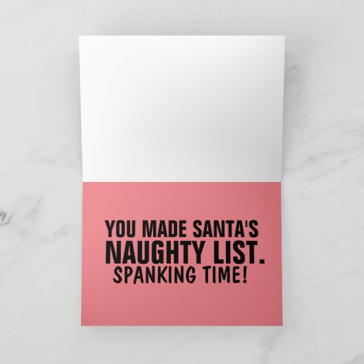 Christmas spanking retro greeting card カード (内部)