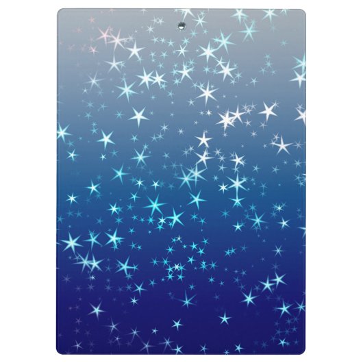 Christmas Sparkles Stars Blue Sky クリップボード (裏面)