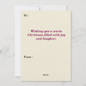 Christmas Sparkling Glitter Black Custom Photo シーズンカード (裏面)