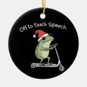 Christmas Speech Therapist SLP Communication  セラミックオーナメント (正面)