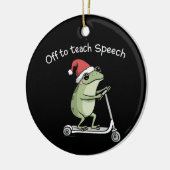 Christmas Speech Therapist SLP Communication  セラミックオーナメント (左)