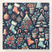 Christmas Spirit ガラスコースター (正面)