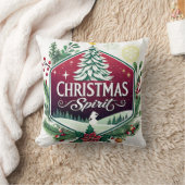 Christmas Spirit – A Festive Emblem of Joy クッション (ブランケット)