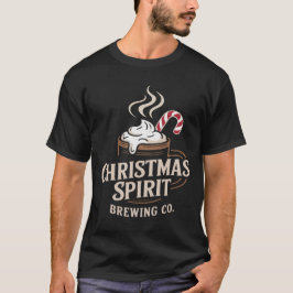 Christmas Spirit Brewing Co タイポグラフィデザイン Tシャツ
