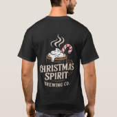 Christmas Spirit Brewing Co Typography Design Tシャツ (裏面)