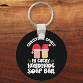 Christmas Spirit In Every Handmade Soap R - Soap M キーホルダー (正面)