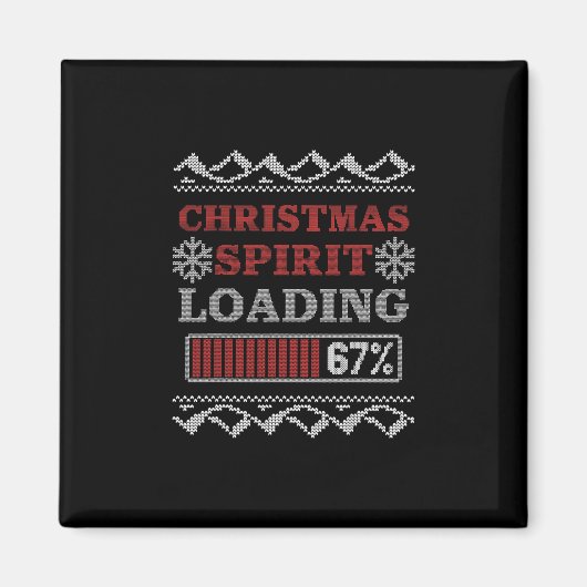 Christmas Spirit Loading 67 Meme Six Seven Holiday マグネット (正面)