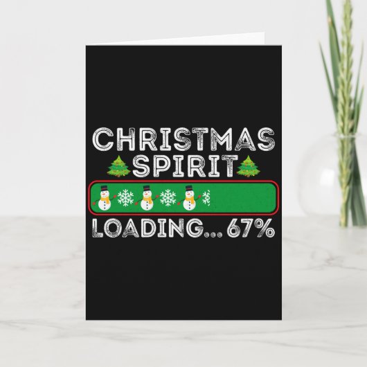 Christmas Spirit Loading 67 Six Seven Meme Funny S カード (正面)